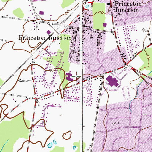 Topographic Map of Maurice Hawk Elementary School, NJ