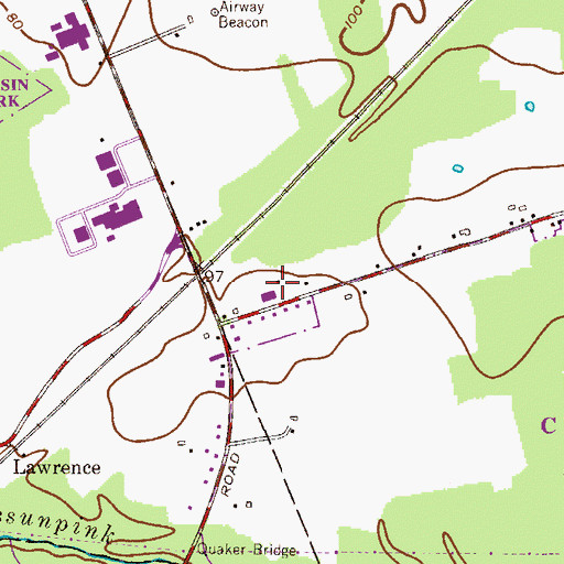 Topographic Map of Fellowship Church, NJ