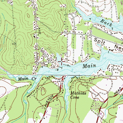 Topographic Map of Perry Cove, MD