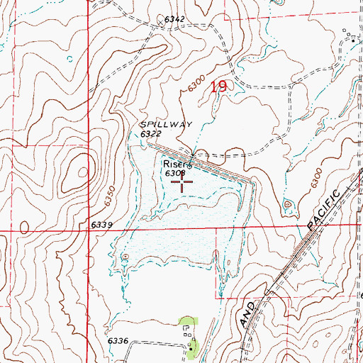 Topographic Map of Big Sandy Creek Watershed S-6 Reservoir, CO