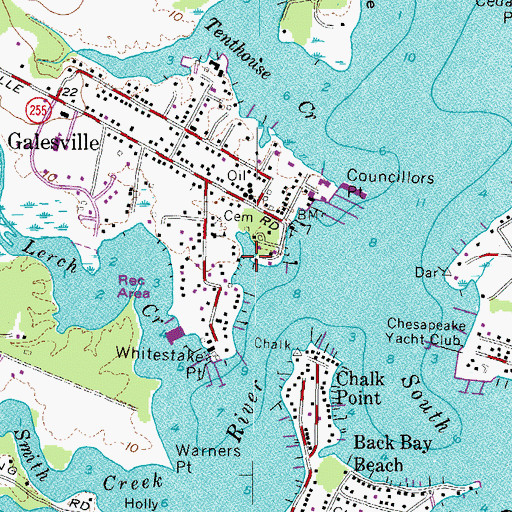 Topographic Map of School Creek, MD