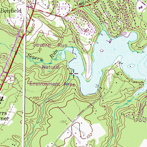 Topographic Map of Sewell Spring Branch, MD