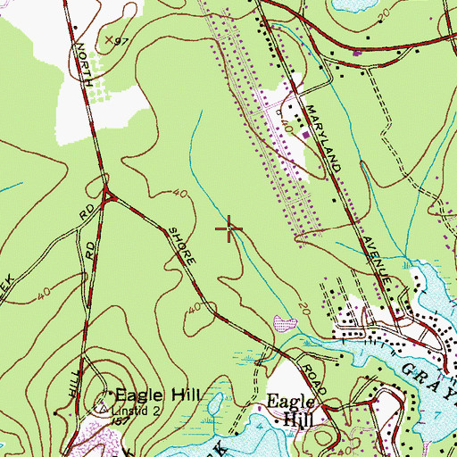 Topographic Map of South Grays Creek Bog, MD