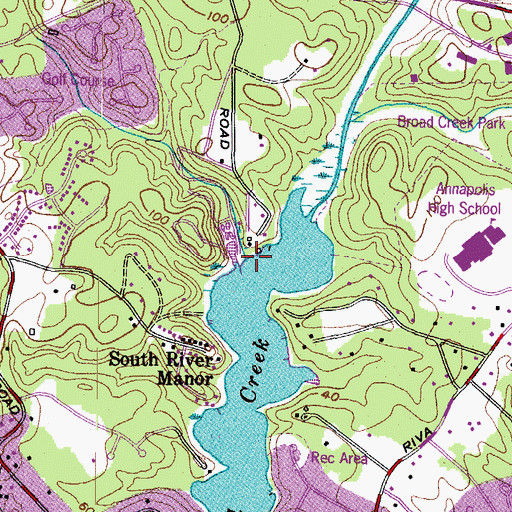 Topographic Map of Susans Branch, MD