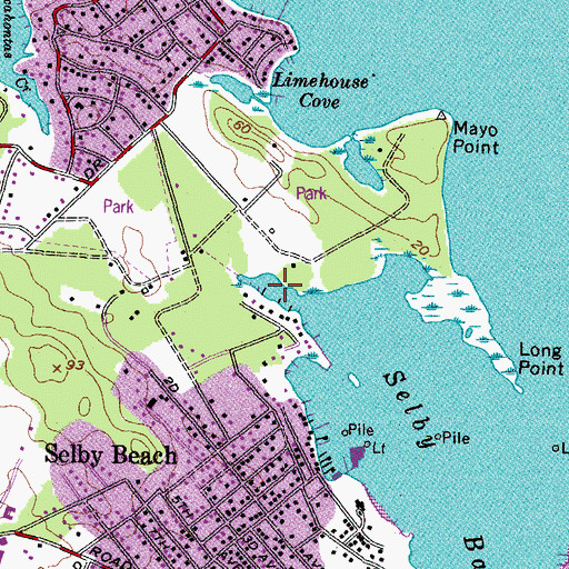 Topographic Map of Brickhouse Creek, MD