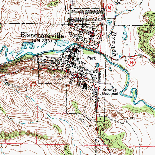 Topographic Map of Trinity Lutheran Church, WI