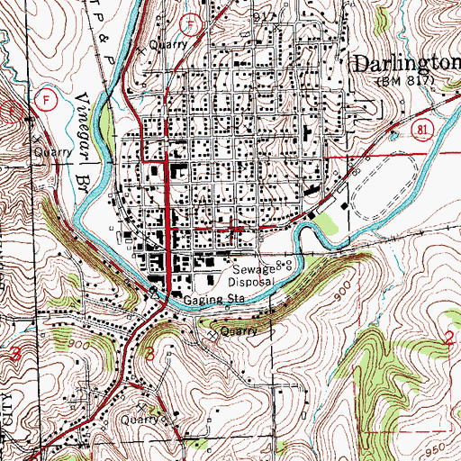 Topographic Map of Immanuel United Church of Christ, WI