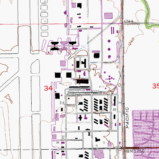 Topographic Map of Smoky Hill Army Air Field (historical), KS