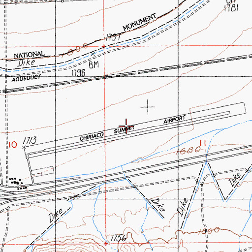Topographic Map of Shavers Summit Army Air Field (historical), CA