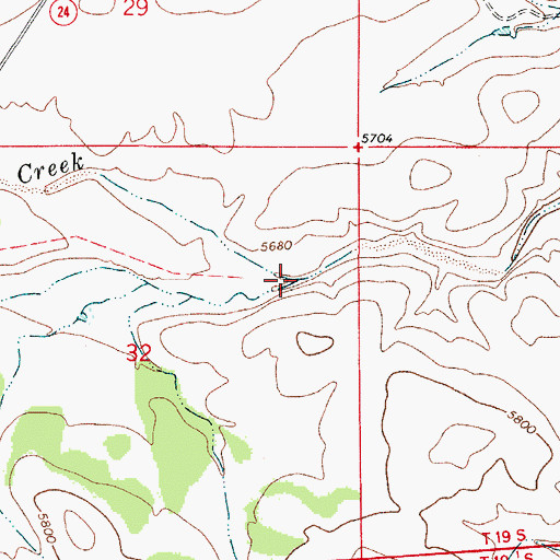 Topographic Map of Stevens Creek, NM