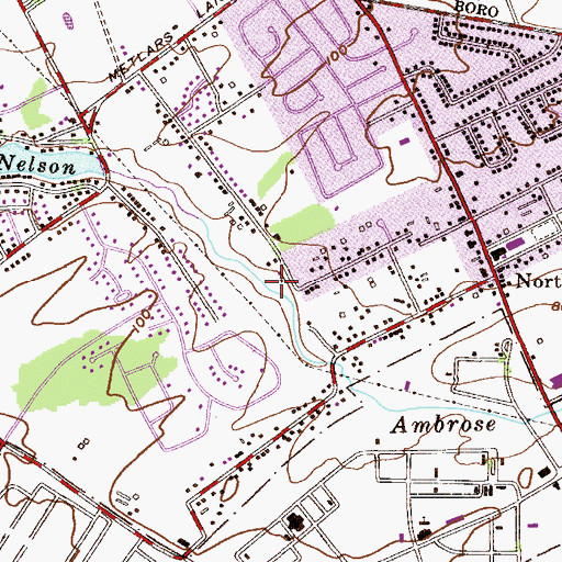 Topographic Map of Ambrose Doty County Park, NJ