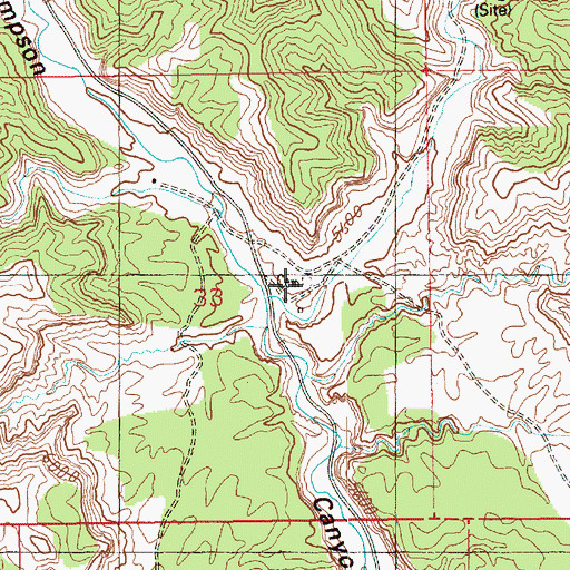 Topographic Map of Sego Cemetery, UT
