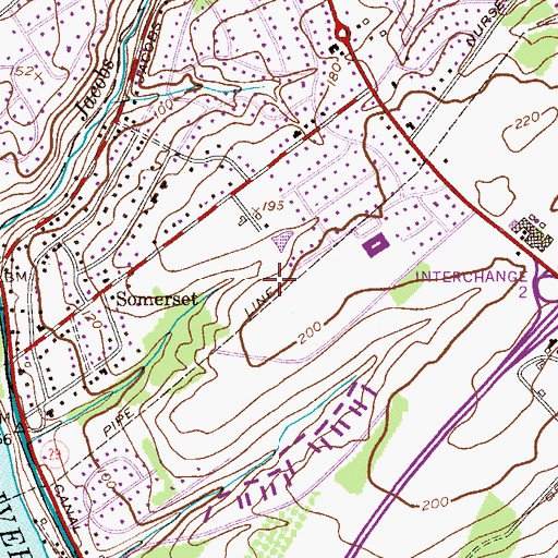 Topographic Map of Banchoff Park, NJ