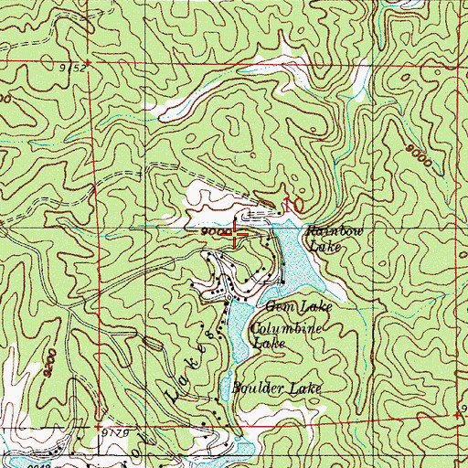 Topographic Map of Rainbow Dam, CO