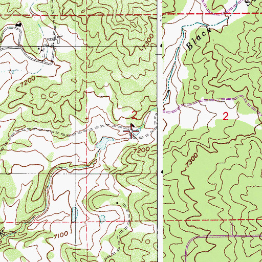 Topographic Map of Robinson Reservoir, CO