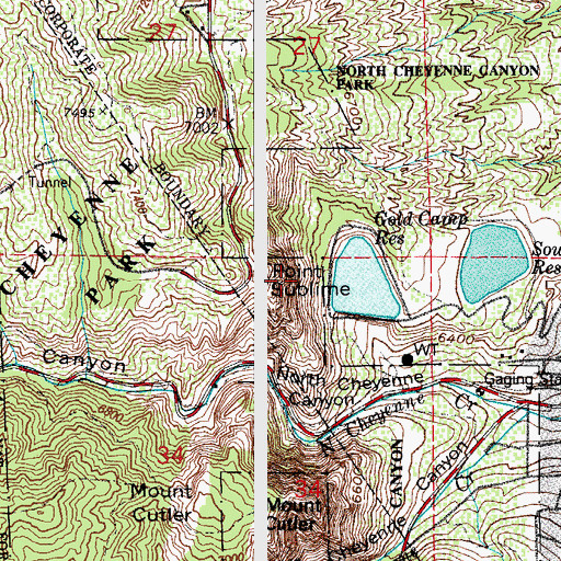 Topographic Map of Gold Camp Dam, CO