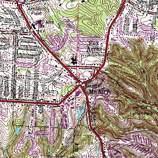 Topographic Map of Mount Airy Post Office (historical), OH