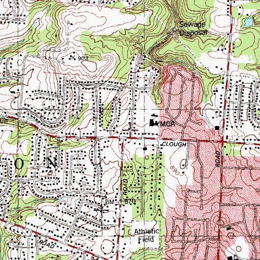 Topographic Map of Mount Summit Post Office (historical), OH
