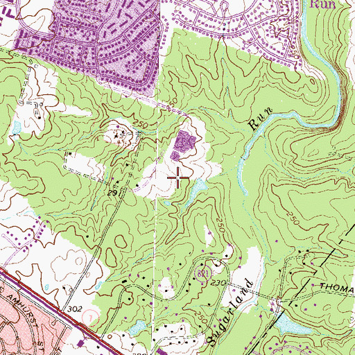 Topographic Map of Dominion High School, VA