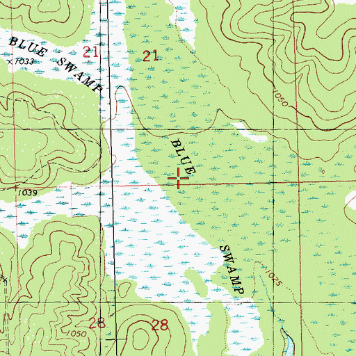 Topographic Map of Blue Swamp State Natural Area, WI