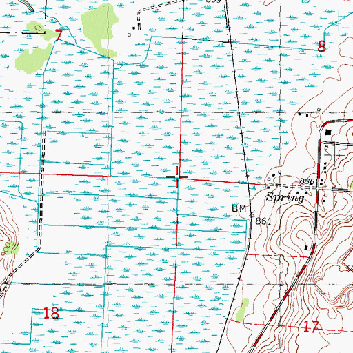 Topographic Map of Cherokee Marsh State Natural Area, WI