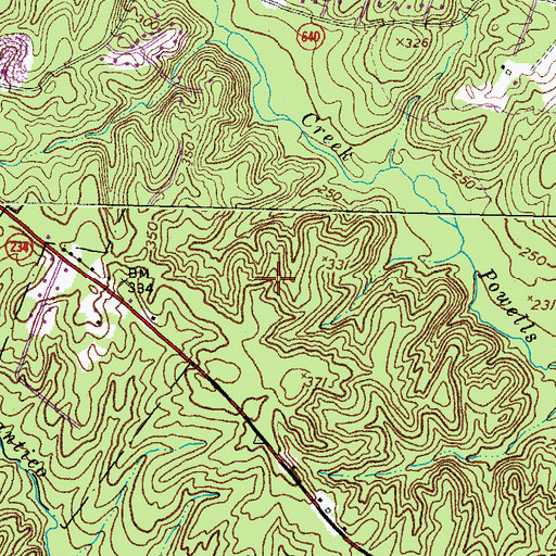 Topographic Map of Ashland Elementary School, VA