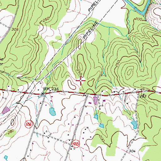 Topographic Map of Cedar Point Elementary School, VA