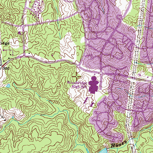 Topographic Map of Old Bridge Elementary School, VA