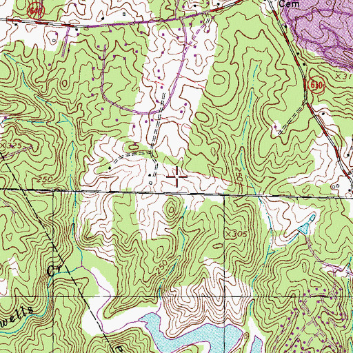 Topographic Map of Montclair Elementary School, VA