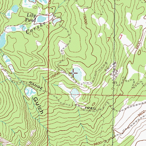 Topographic Map of Cozart Reservoir, CO