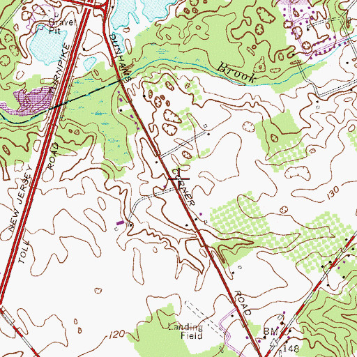 Topographic Map of Calvary Gospel Church, NJ