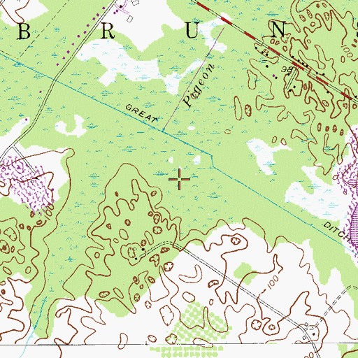 Topographic Map of Pigeon Swamp State Park and Forest, NJ