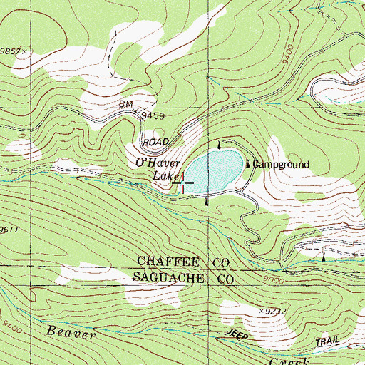Topographic Map of Grays Creek Dam, CO