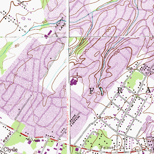 Topographic Map of MacAfee Road Elementary School, NJ