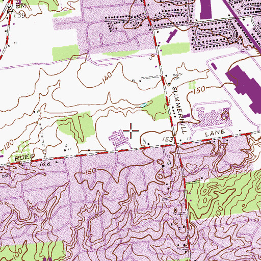 Topographic Map of Hammarskjold Middle School, NJ