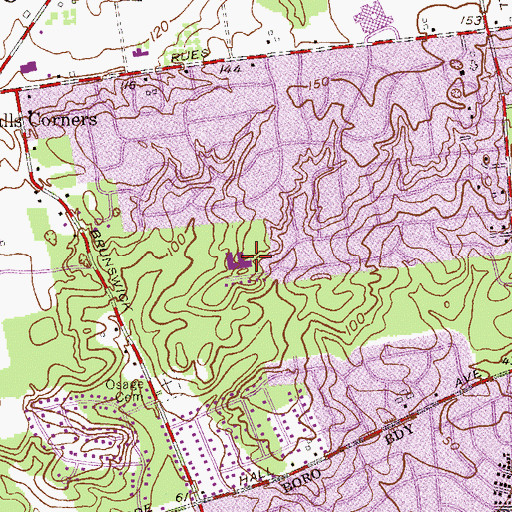 Topographic Map of Frost Elementary School, NJ