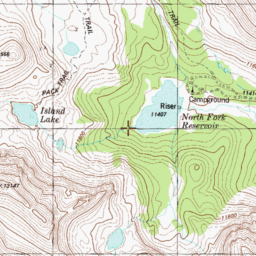 Topographic Map of North Fork Dam, CO