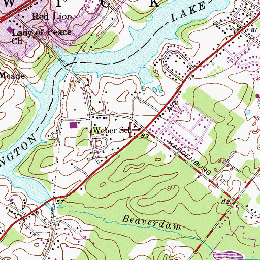 Topographic Map of Saint Mary Coptic Orthodox Church, NJ