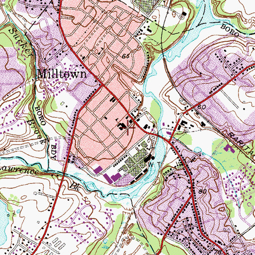 Topographic Map of Joyce Kilmer Elementary School, NJ