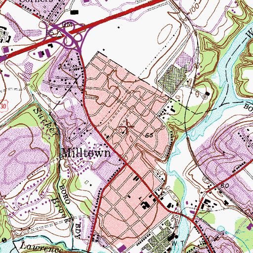 Topographic Map of Our Lady Lourdes Elementary School, NJ