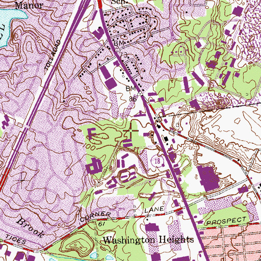 Topographic Map of Smith School, NJ