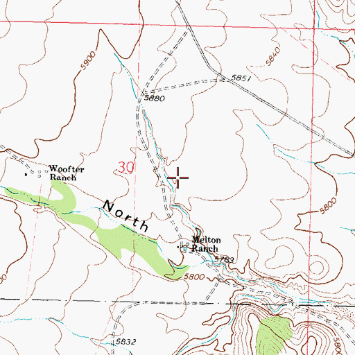 Topographic Map of Wilson Ranch, NM
