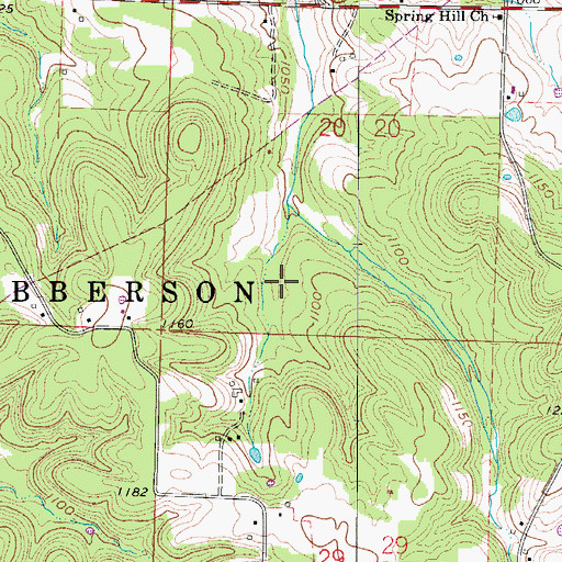 Topographic Map of Township of Robberson Number 1A, MO