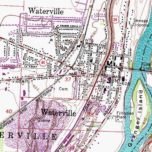 Topographic Map of First Presbyterian Church, OH