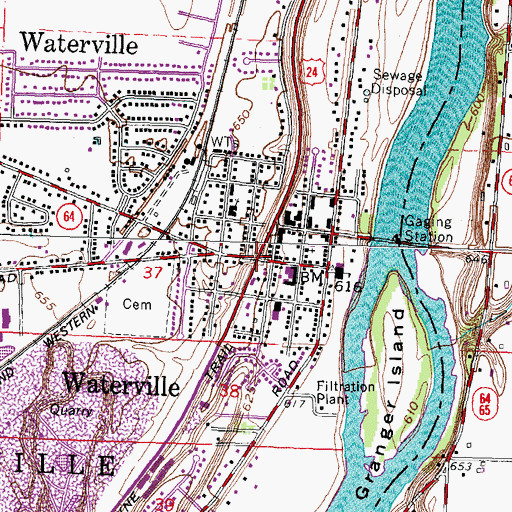 Topographic Map of Pray Park, OH