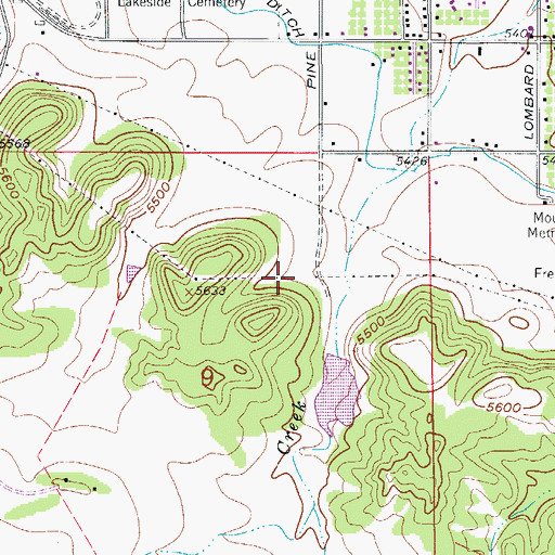Topographic Map of Cannon Watershed Detention C-3 Reservoir, CO