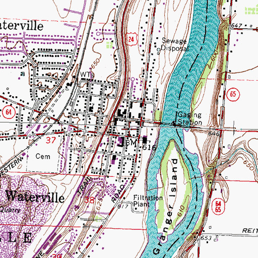 Topographic Map of Zion Lutheran Church, OH