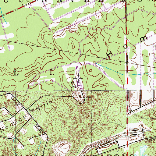 Topographic Map of Throck Morton Hill, NJ