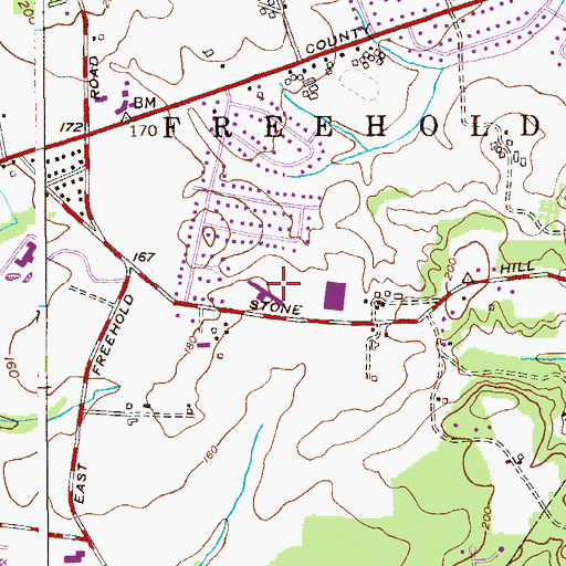 Topographic Map of Joseph J Catena Elementary School, NJ