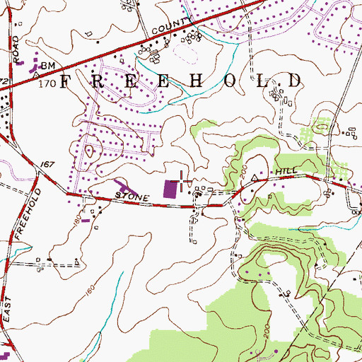 Topographic Map of Dwight D Eisenhower Elementary School, NJ